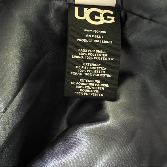 NWT UGG “Lucinda" Women's Blue Faux Fur Trench Coat Size: Medium - Picture 7 of 10